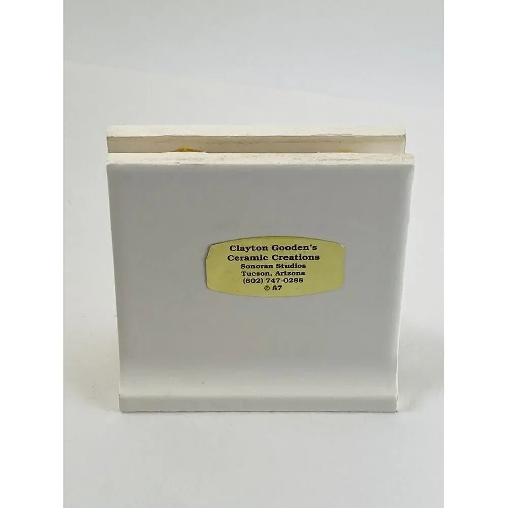 Ceramic Kachina Recipe Card Note Greeting Holder Clip Desk Southwest Native Amer